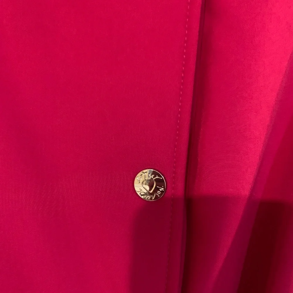 Betsy Johnson Pink Hooded Belted Jacket sz S